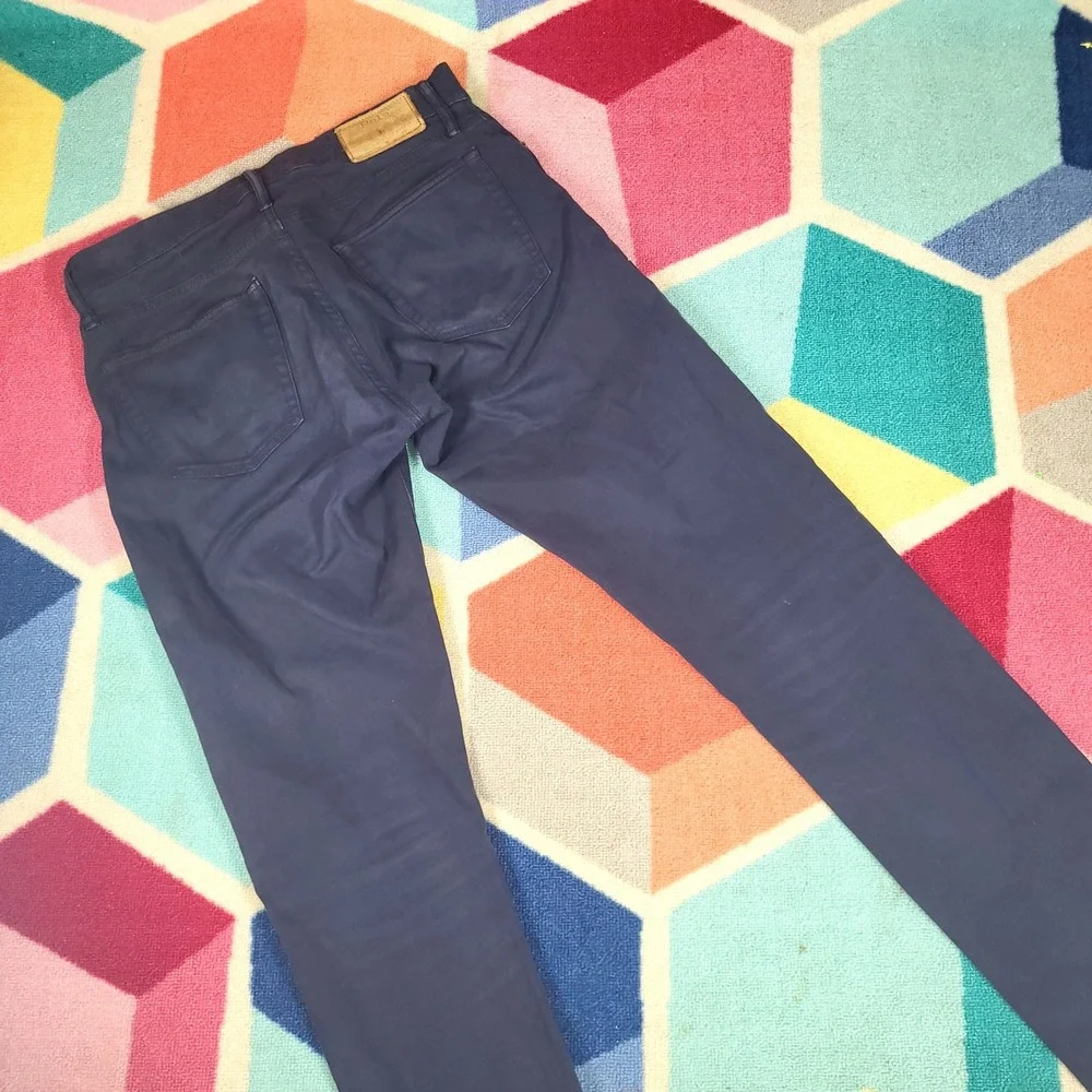 Polo Ralph Lauren Men's 29x34 Blue Button Fly‎ Straight Leg Pants Trousers